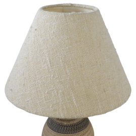 Keramiek schemerlamp met stoffen kap