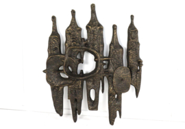 Brutalist wand sculptuur - Poortwachters