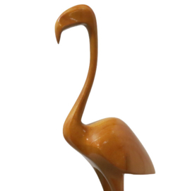 Houten flamingo