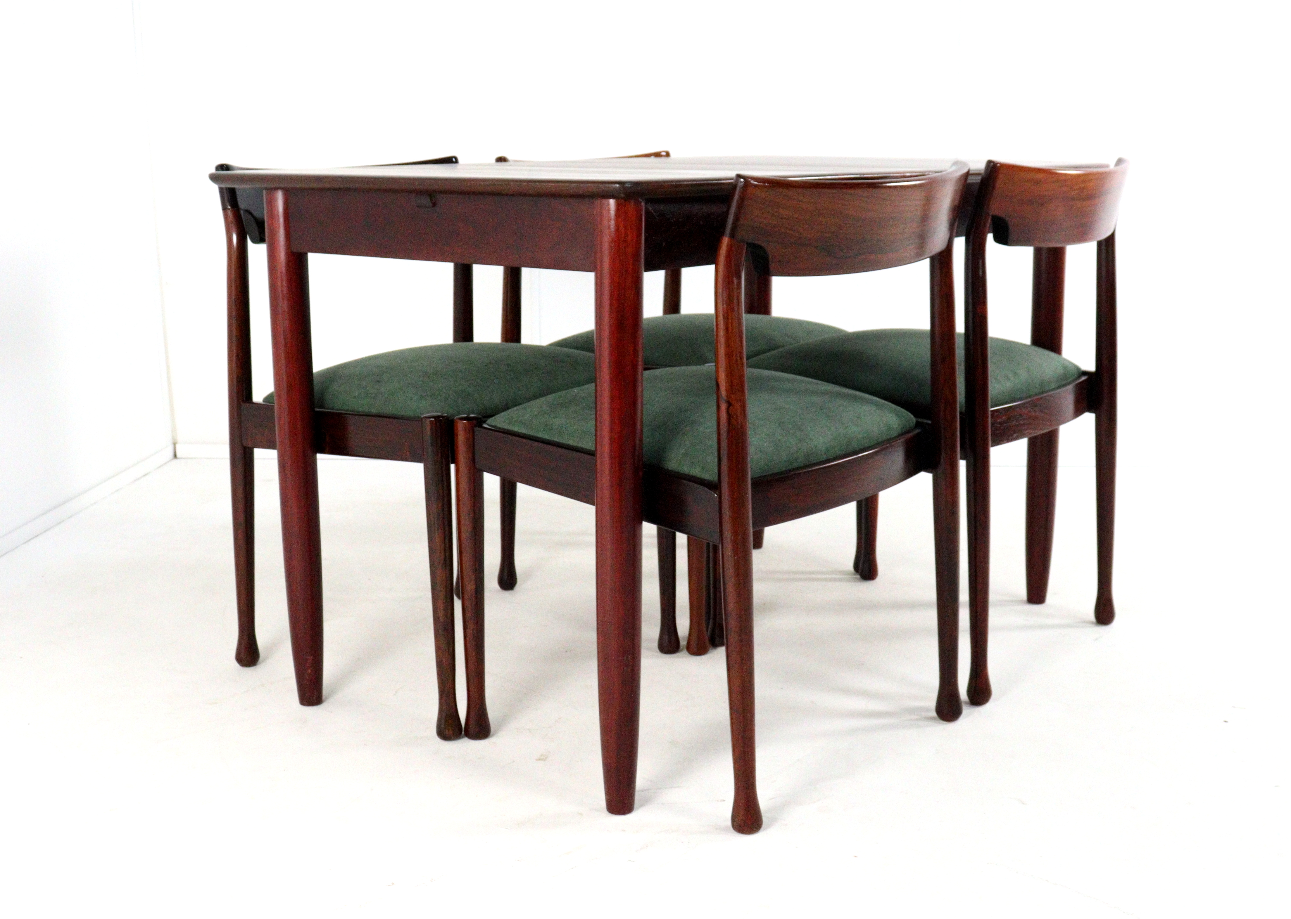 Set van 4 palissander eetkamerstoelen 'Havelte'