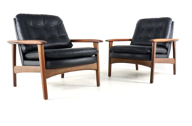 Fauteuil 'Bjorli' in leder | 2 stuks op voorraad