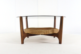 Ronde salontafel met lectuurhouder "Hilla"