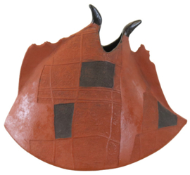 Terracotta vaas 'Horn'