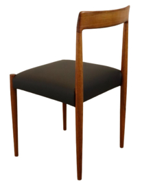 Set van 6 palissander Lübke eetkamerstoelen 'Bernsburg'