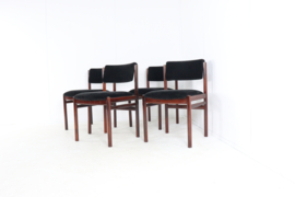 Set van 4 palissander stoelen