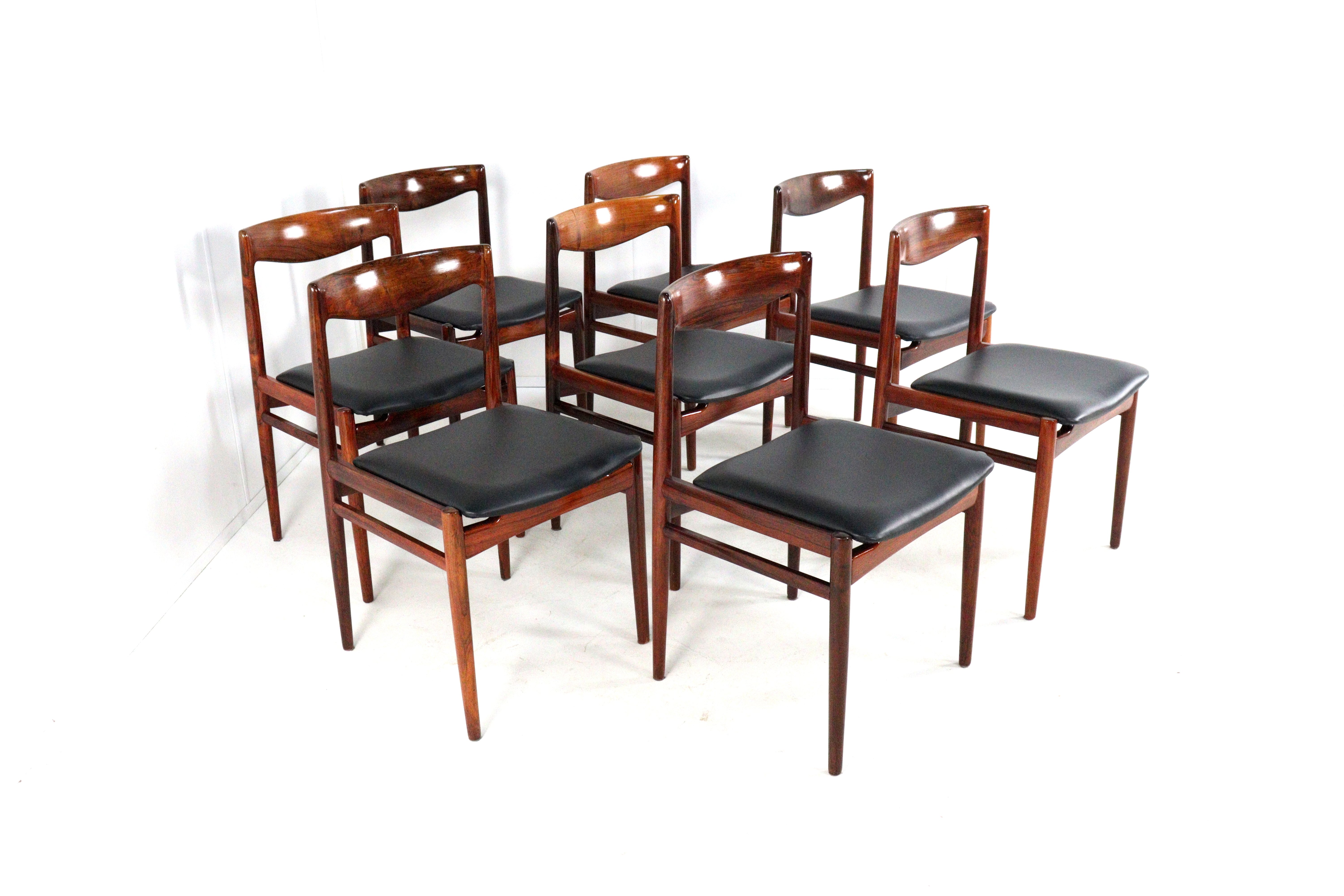 Set van 8 palissander stoelen 'Vesterlund'