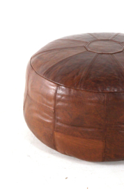 Lederen poef Woerdenbach