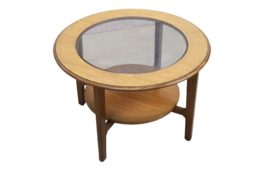 Ronde salontafel met glas "Bomby"