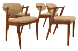 Set van 4 Kai Kristiansen model 42 stoelen 'Fejo'