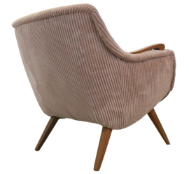 Jaren '50 ribfluwelen fauteuil 'Zegge' |