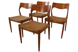 Set van 4 eetkamerstoelen Fristho Team naar Niels O Möller model 71