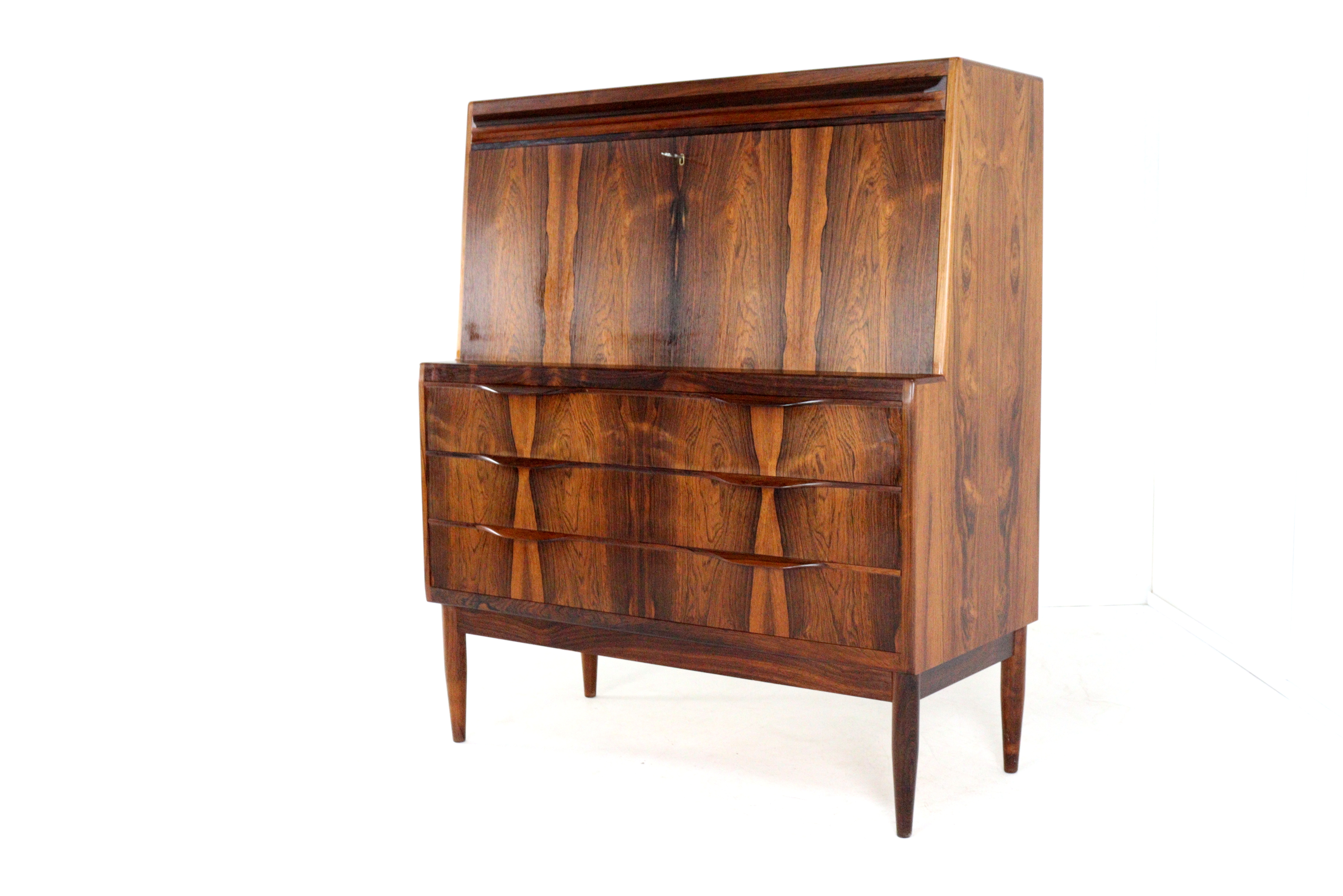 Erling Torvits voor Klim møbelfabrik palissander secretaire