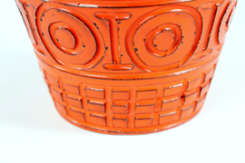 Oranje bloempot