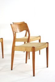 Set van 4 eetkamerstoelen Fristho Team naar Niels O Möller model 71