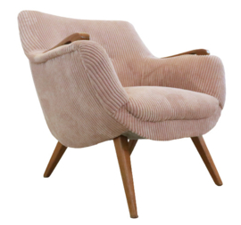 Jaren '50 ribfluwelen fauteuil 'Zegge' |