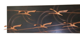 Metalen wanddecoratie 'Lintuja'