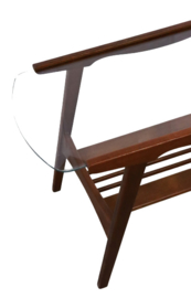 Salontafel met glas "Dwarsdijk"
