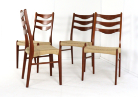 Set van 4 Arne Wahl Iversen voor Glygnore stoelen