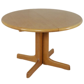 Ronde eetkamertafel 2 maal uitschuifbaar 'Schlitz'