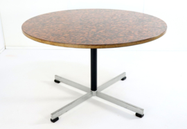 Ronde eettafel met koperen blad 'Driebergen'