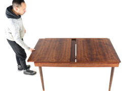 Verlengbare rechthoekige palissander eettafel