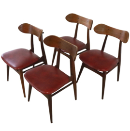 Set 4 stoelen Wébé (Kastrup) Louis van Teeffelen 'Deventer'