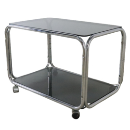 Chromen trolley  met rookglas bladen 'Ursum'