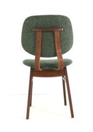 Set van 6 Nederlandse eetkamerstoelen 'Zegge'