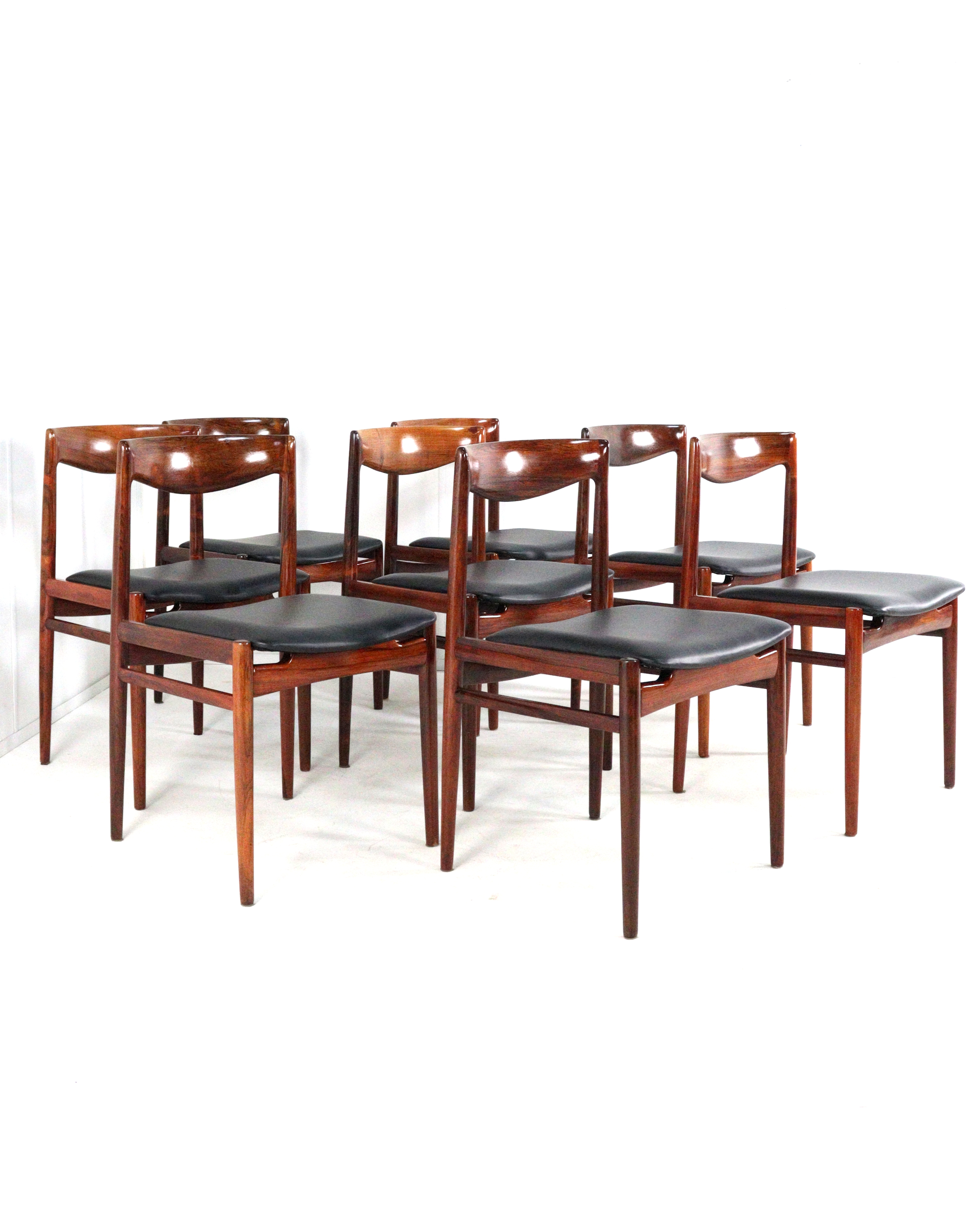 Set van 8 palissander stoelen 'Vesterlund'
