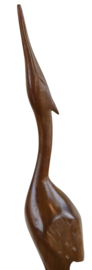 Teak houten vogel