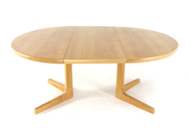 Ronde 2x verlengbare eiken eettafel 'Nordenskov'