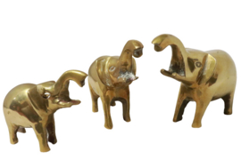 Set van drie messing olifantjes