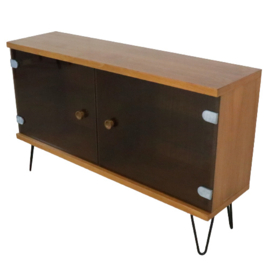 Sideboard met rookglazen deuren 'Putzlehen' | 120 cm