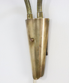 Wandlamp met 2 glazen kapjes