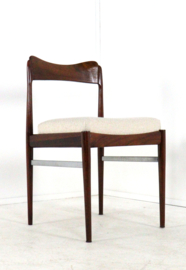 Set van 6 palissander AWA eetkamerstoelen 'Bennekom'