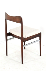 Set van 6 palissander AWA eetkamerstoelen 'Bennekom'