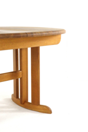 Deens design eiken ovalen 2x verlengbare eettafel 'Gludsted'