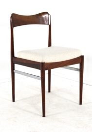 Set van 6 palissander AWA eetkamerstoelen 'Bennekom'