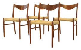 Set van 4 stoelen van Arne Wahl Iversen voor Glyngore 'Skodsborg'