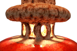 Keramieken vloerlamp 'Lava'