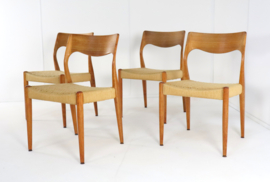 Set van 4 eetkamerstoelen Fristho Team naar Niels O Möller model 71