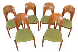 Set van 6 eetkamerstoelen Niels Koefoed 'Morten' - 'Kettinge'