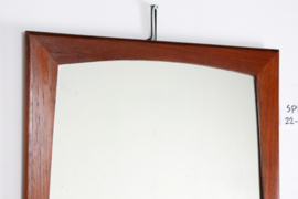 Vintage spiegel met teak rand