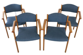 Set van 4 Deense eetkamerstoelen 'Exel'