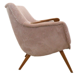 Jaren '50 ribfluwelen fauteuil 'Zegge' |