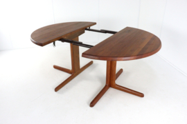 Ronde Deense 2x verlengbare eettafel 'Stuer'