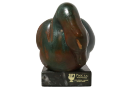 Bronzen sculpture eend 'Paor'