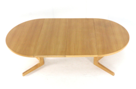 Ronde 2x verlengbare eiken eettafel 'Nordenskov'