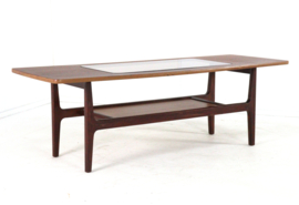 Salontafel met glas en lectuurhouder "Bristol"