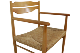 Set van 6 eetkamerstoelen met rattan "Flechtheims"